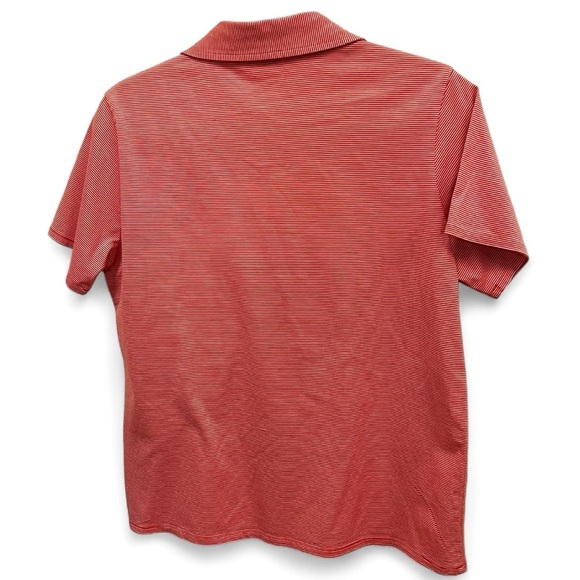 Magnolia Lane Red & White Stripe PGA Masters Polo 100% Cotton Size Large - Picture 10 of 10